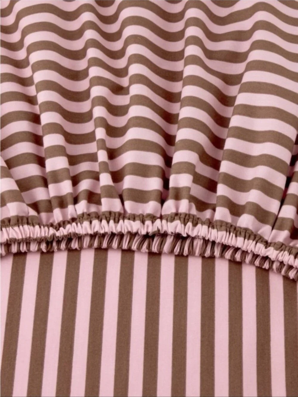 QUEEN Hollister Target Percale 4pc Sheet Set Pink Brown Stripe NEW IN PACKAGE